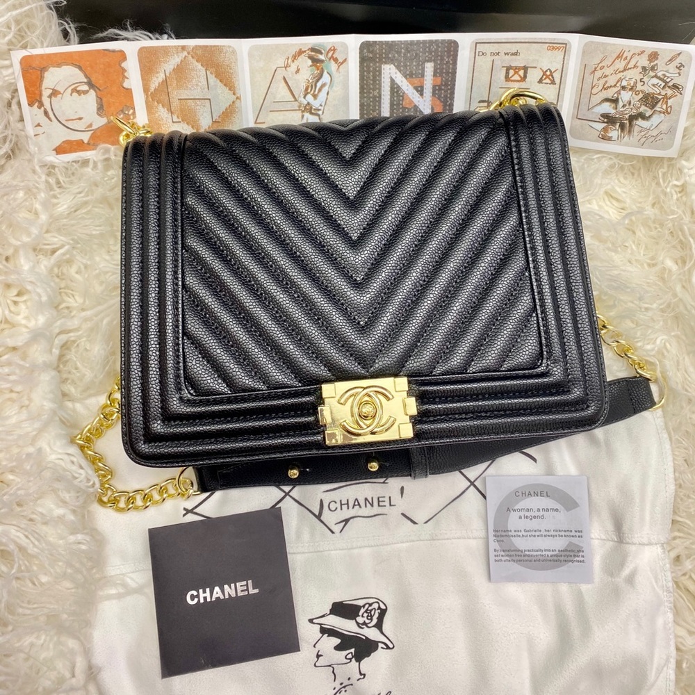 CHANEL LE BOY JUMBO FLAP BAG